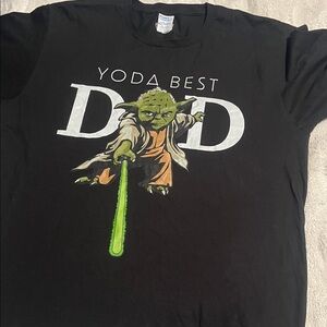 Black Yoda Best Dad T-Shirt